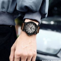 Men's Solid Color Casual Belt Quartz Watch - Otaj Gifts