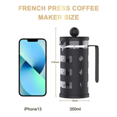 RAINBEAN  French Press Coffee Maker Easy Cleaning Cafeteria, Heat Resistant Borosilicate Glass - Otaj Gifts
