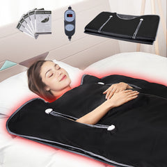 VEVOR Sauna Blanket For Detoxification, Portable Far Infrared Sauna For Home, Oxford Sauna Bag Warm Holes & Carbon Fiber Heating, 1-6 Level Adjustable Temp 95-176F, 5-60 Minutes Timer, 75 X 35 In - Otaj Gifts
