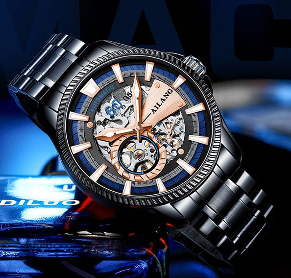 AI Lang New Hollow Automatic Mechanical Watch Men's Watch Waterproof Fashion Watch - Otaj Gifts