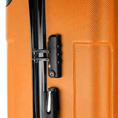 3-in-1 ABS Trolley Case 20 Inches, 24 Inches, 28 Inches Orange - Otaj Gifts