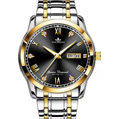 New Luminous Double Calendar Quartz Stainless Steel Waterproof Men's Watch With Watch - Otaj Gifts