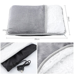 Winter Electric Foot Heating Pad USB Charging Soft Plush Washable Foot Warmer Heater Improve Sleeping Household Foot Warming Mat Electric Foot Warmer With Dual-Sided Heating Elements - Otaj Gifts