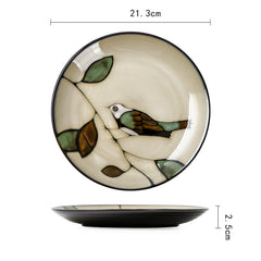 Japanese Ceramic Dishes Bowls Dishes Individuality - Otaj Gifts