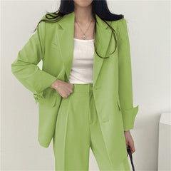 Women's Fashion L Korean Style Leisure Suit Trousers Suit - Otaj Gifts