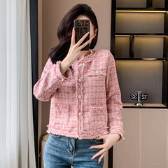 Classic Style Tweed Cardigan Coat For Women - Otaj Gifts
