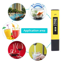 PH Meter 0.01 PH Battery Powder High Precision Water Quality EC Tester 0-14 PH Measurement Range For Aquarium Swimming Pool Digital Electric PH Meter LCD Tester Pocket Hydroponics Aquarium Water Test - Otaj Gifts