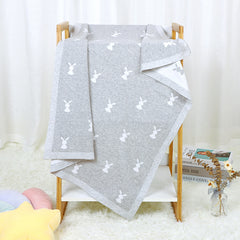 Baby Cartoon Knitted Cotton Cute Windproof Blanket - Otaj Gifts