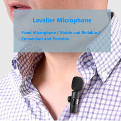 Wireless Lavalier Lapel Microphone For IPhone IPad Professional Wireless Clip Mic - Cordless Omnidirectional Condenser Recording Mic For Interview Video Podcast Vlog YouTube - Otaj Gifts