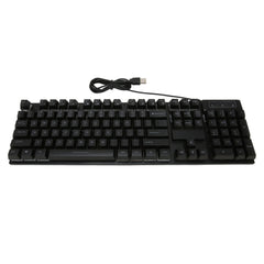 Gaming Keyboard Wired 104 Keys Ergonomic Backlight USB Keyboard for for Home Office Laptop Work GamingBlack - Otaj Gifts