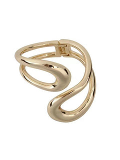 Female Niche Metal Geometry Streamlined Spring Bracelet - Otaj Gifts