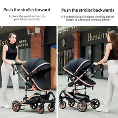 Baby Stroller High Landscape Lightweight Folding Shock Absorption - Otaj Gifts
