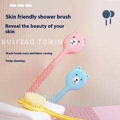 Bath Brush Soft Fur Long Handle Strong - Otaj Gifts