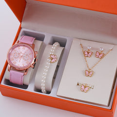 Ladies Graduated Belt Watch Jewelry Set - Otaj Gifts
