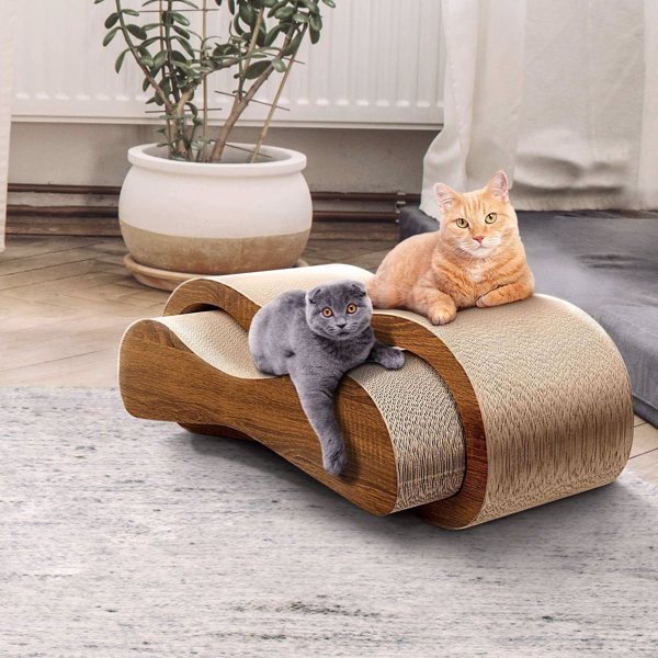 2 In 1 Cat Scratching Board Lounger Bed - Otaj Gifts