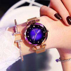 Women's Starry Quartz Lazy Magnet Strap Iron-absorbing Watch - Otaj Gifts