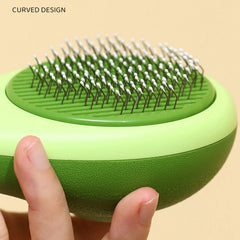 Creative Cat Grooming Comb Portable Massage Brush One-Button Remove Floating Hair Scraper Cats Dogs Pet Self Cleaning Tool Accessories - Otaj Gifts
