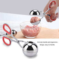 304 Stainless Steel NOn sticky Meatballs Rice Balls Clip Maker Mold Kitchen Tool (Red) - Otaj Gifts