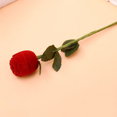 Creative Ring Box Earrings Box With Branch Roses - Otaj Gifts