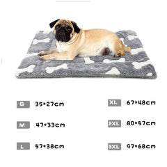 Self-Warming Cat Bed Mat Washable Dog Bed Crate Mat Soft Pet Sleeping Mat For Dogs And Cats Reversible Fleece Dog Crate Kennel Pad Cat Pet Bed - Otaj Gifts