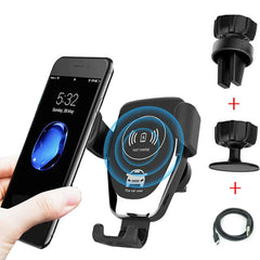 10W QI Wireless Fast Car Charger Mount Holder Stand Automatic Clamping Charging - Otaj Gifts