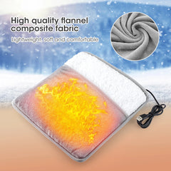 Winter Electric Foot Heating Pad USB Charging Soft Plush Washable Foot Warmer Heater Improve Sleeping Household Foot Warming Mat Electric Foot Warmer With Dual-Sided Heating Elements - Otaj Gifts