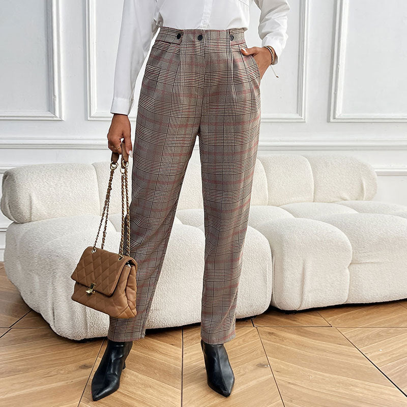 Houndstooth Feet Ladies Suit Pant - Otaj Gifts