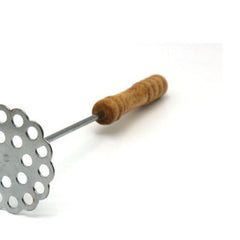 5pcs Potato Masher Portable Stainless Steel Wooden Handle Manual Spud Smasher Kitchen Tool - Otaj Gifts