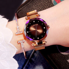 Women's Starry Quartz Lazy Magnet Strap Iron-absorbing Watch - Otaj Gifts