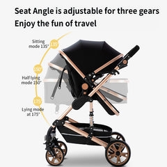Baby Stroller High Landscape Lightweight Folding Shock Absorption - Otaj Gifts