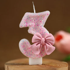 Creative Digital Bow Birthday Candle - Otaj Gifts