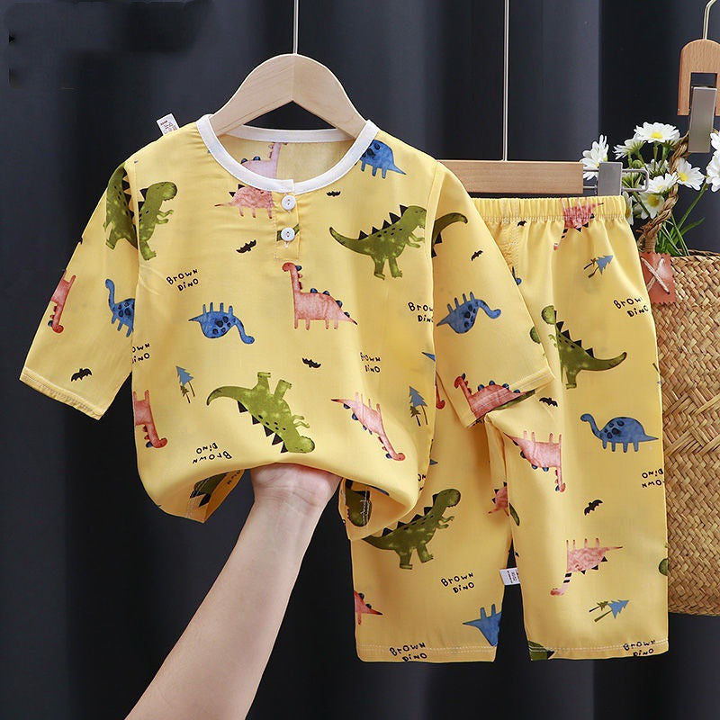 Summer Clothes Cotton Silk Air-conditioning Clothes Baby Clothes - Otaj Gifts