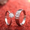 Diamond Ring Simulation Women's Ring Moissanite Couple Couple Rings SATINE Six-claw - Otaj Gifts