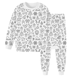 Children's Pajama Set Stick Figure - Otaj Gifts
